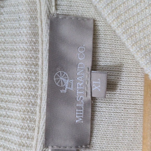 MILLSTRAND Co . Women's Adrie Pullover Sweater in Navy Cream Stripes Size XL - Picture 5 of 9